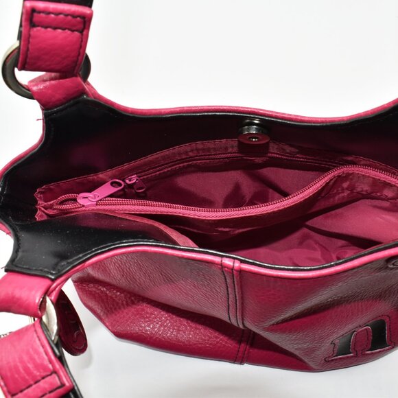 N Initial Pink Purse Shoulder Bag with Keychain NEW - Picture 3 of 3